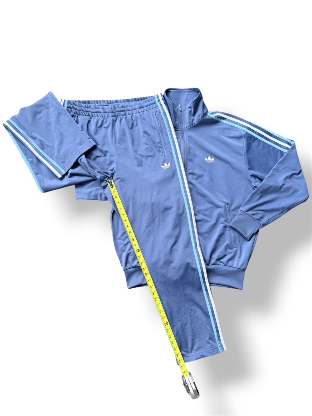 Adidas Originals Firebird Tracksuit Crew Blue White Size Large Jacket Pants - Picture 10 of 12